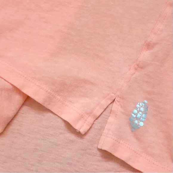 Free People Happy to See You Tee Papaya Orange Pink Size M - Picture 4 of 7